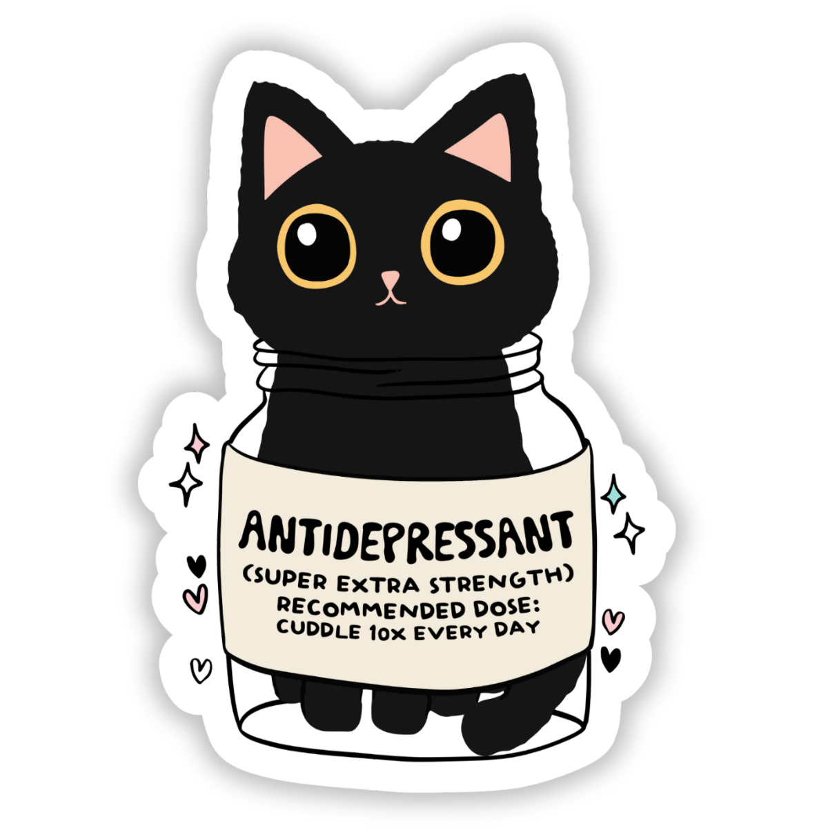 Antidepressant Cat Medication Sticker