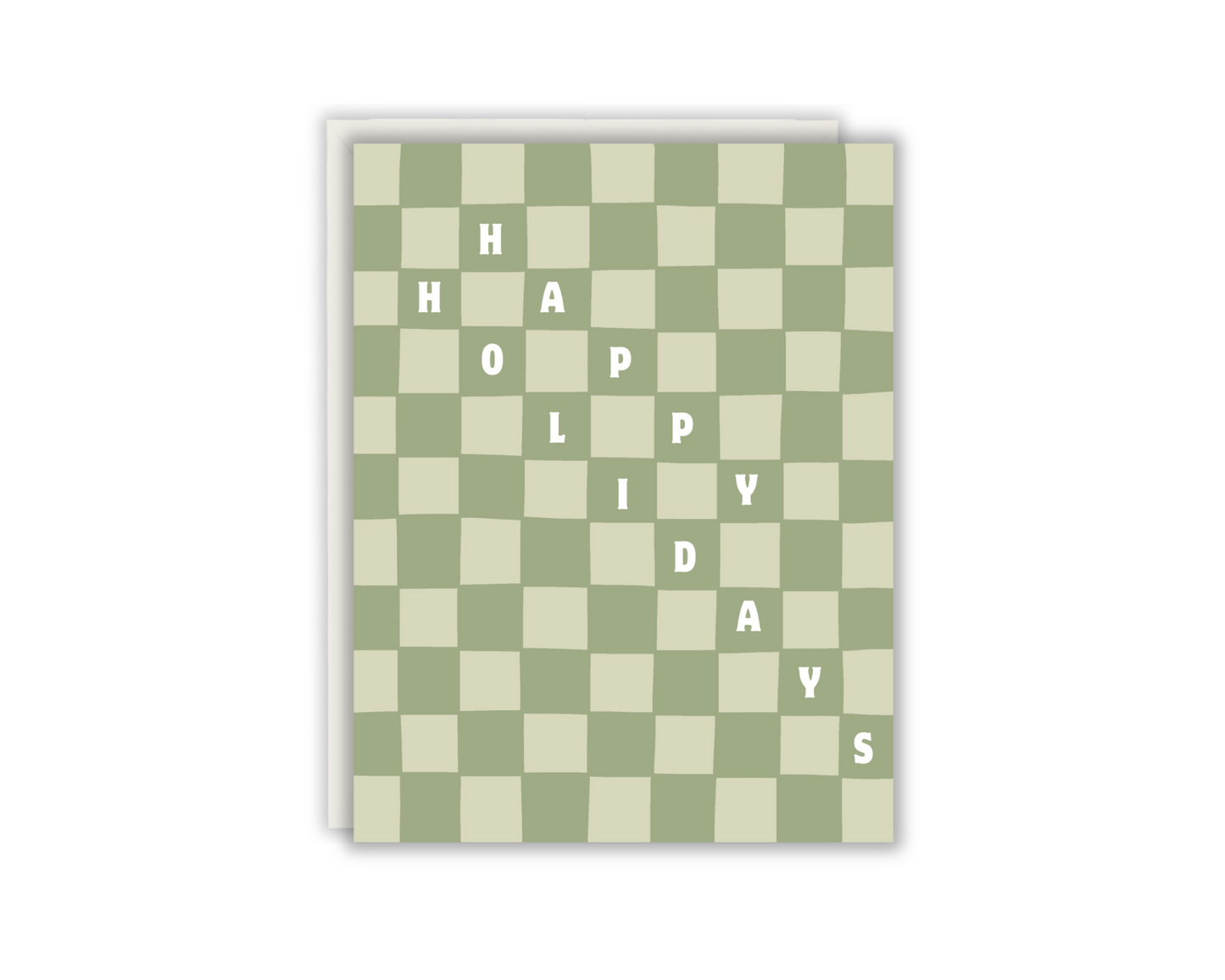 Happy Holidays Gingham Greeting Card