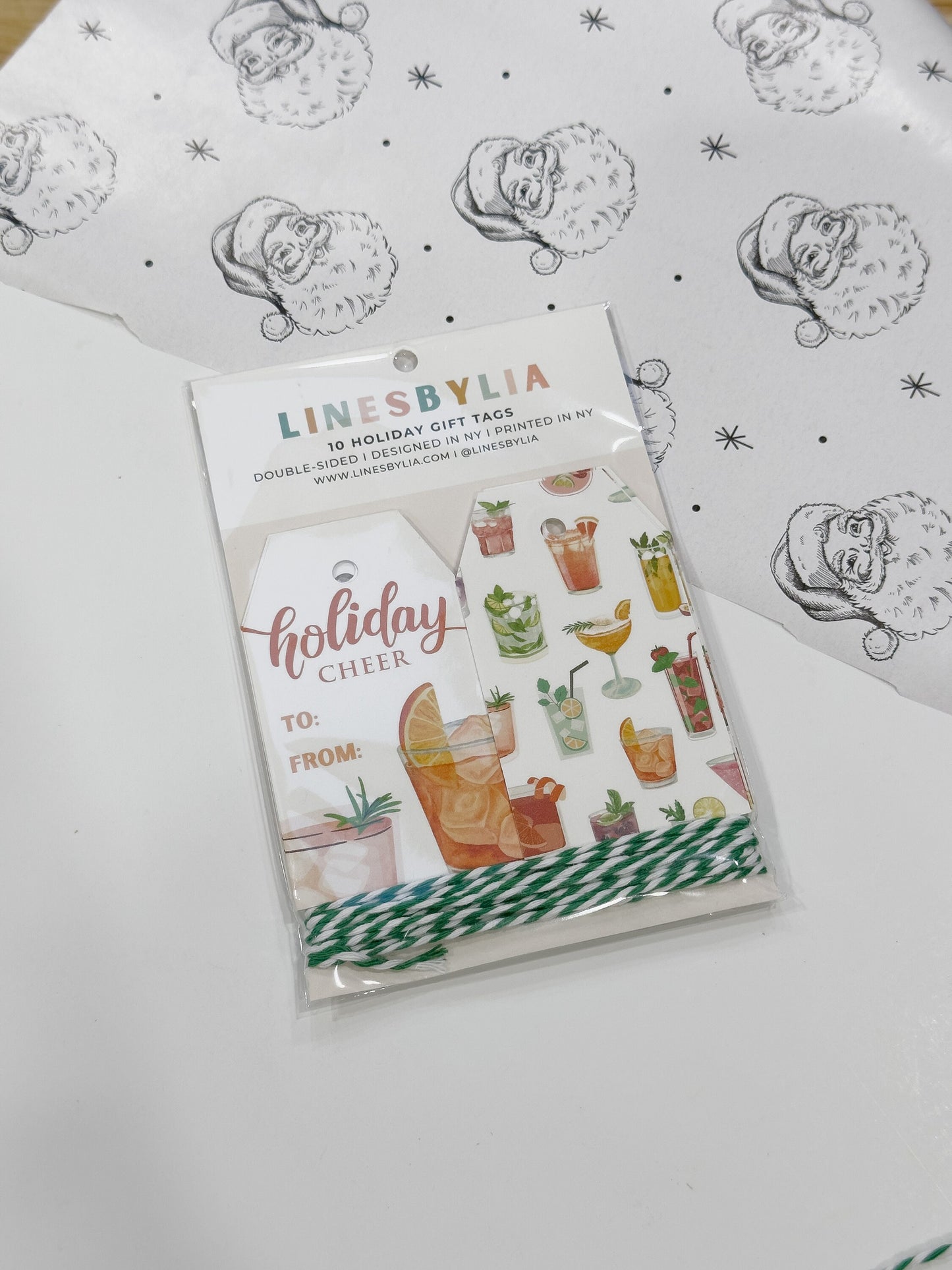 Christmas Spirits Double Sided Christmas Gift Tag Set of 10