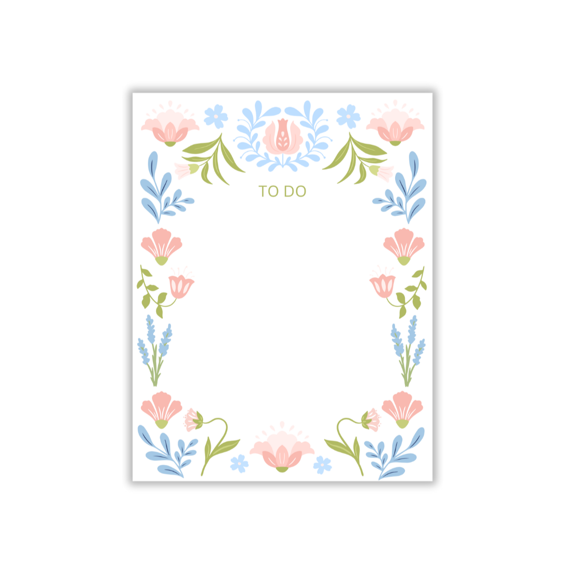 Floral To Do Notepad