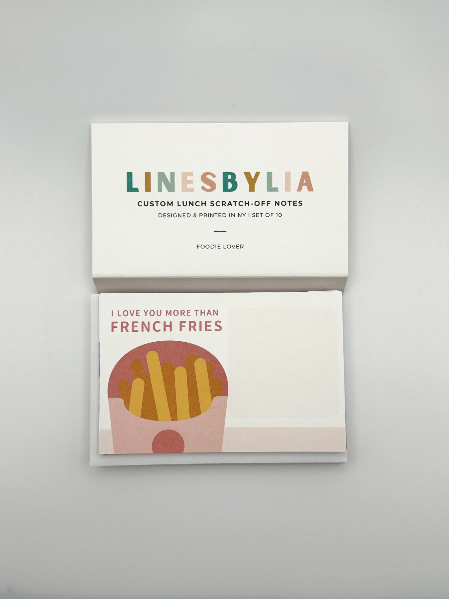 Foodie Lover Scratch-off Lunchbox Note Cards