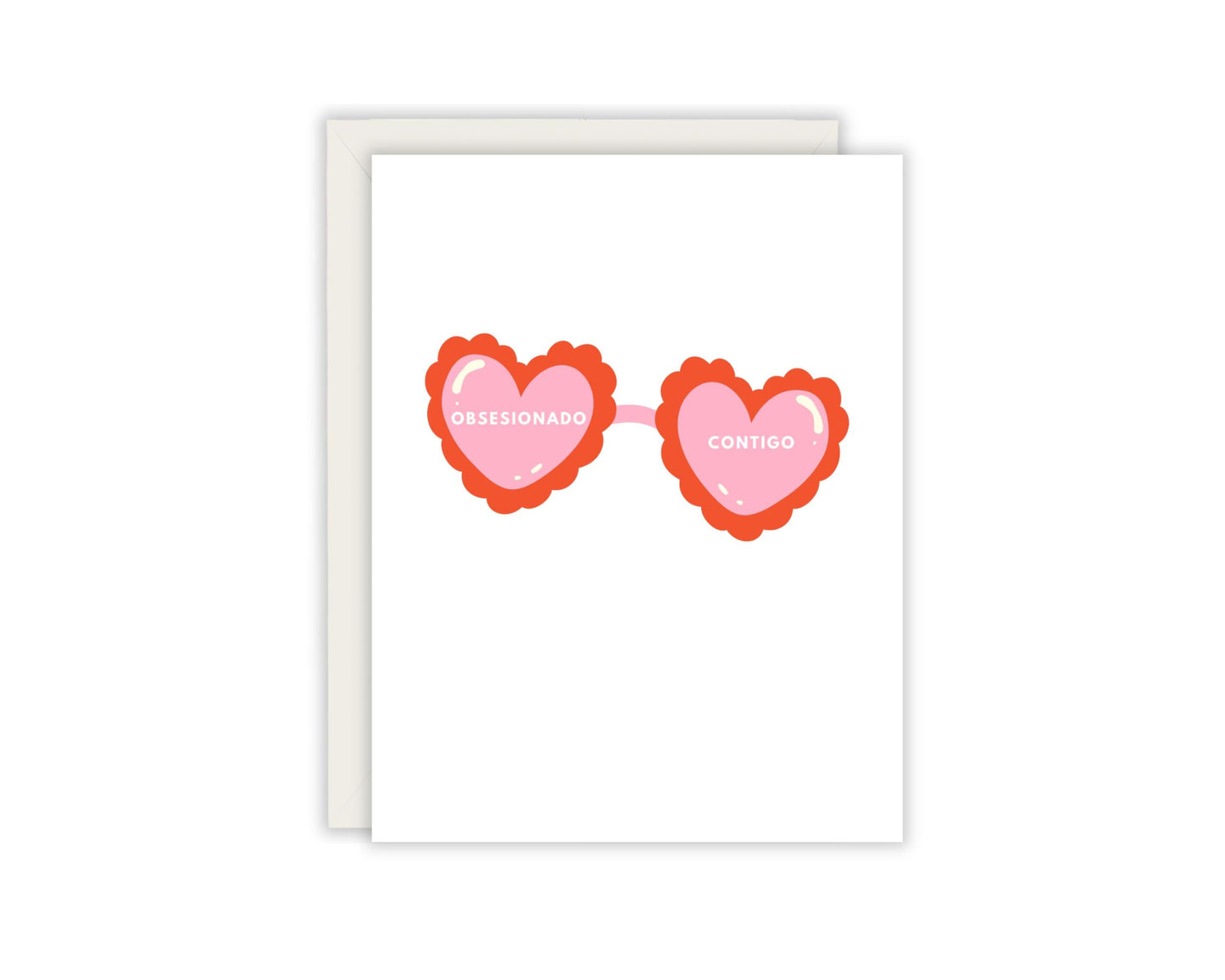 Obsesionado Contigo Tarjeta- Obsessed with you card - Spanish Greeting Card