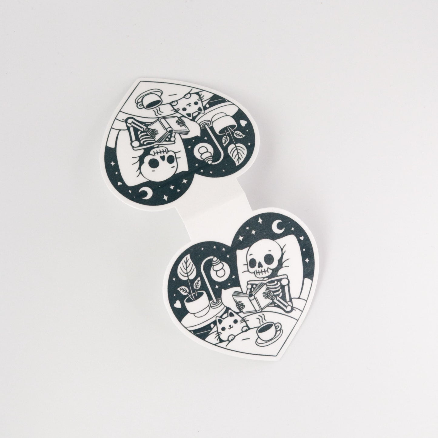 Skeleton & Cat Lover Magnetic Bookmark
