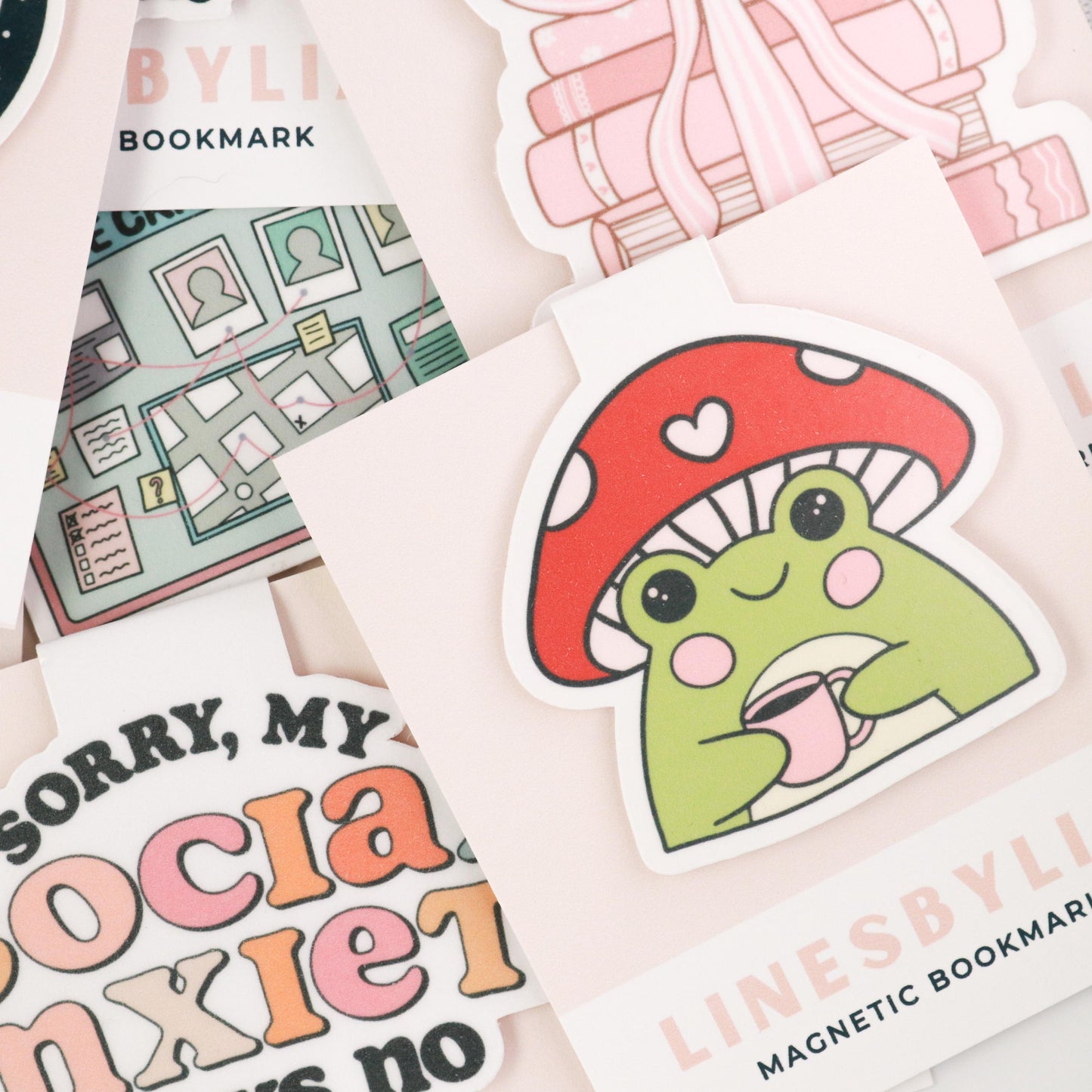 Mushroom Froggy Magnetic Bookmark