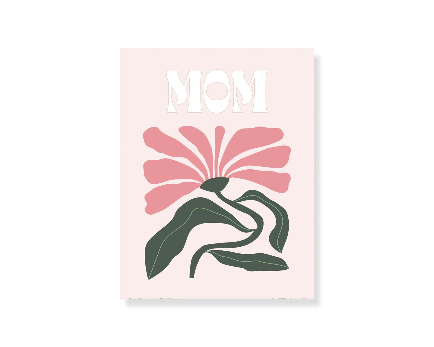 Pink Retro Happy Mothers Day Greeting Card