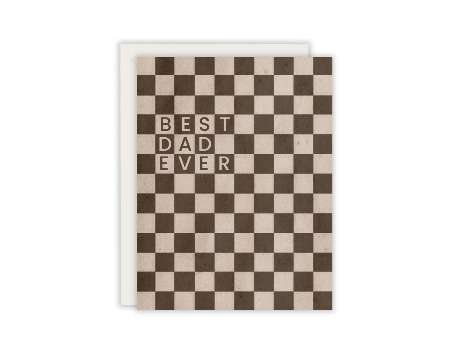 Best Dad Ever Checkered Father's Day Card - Best Dad Card - Manly Father's Day Card - Blank Father's Day Card