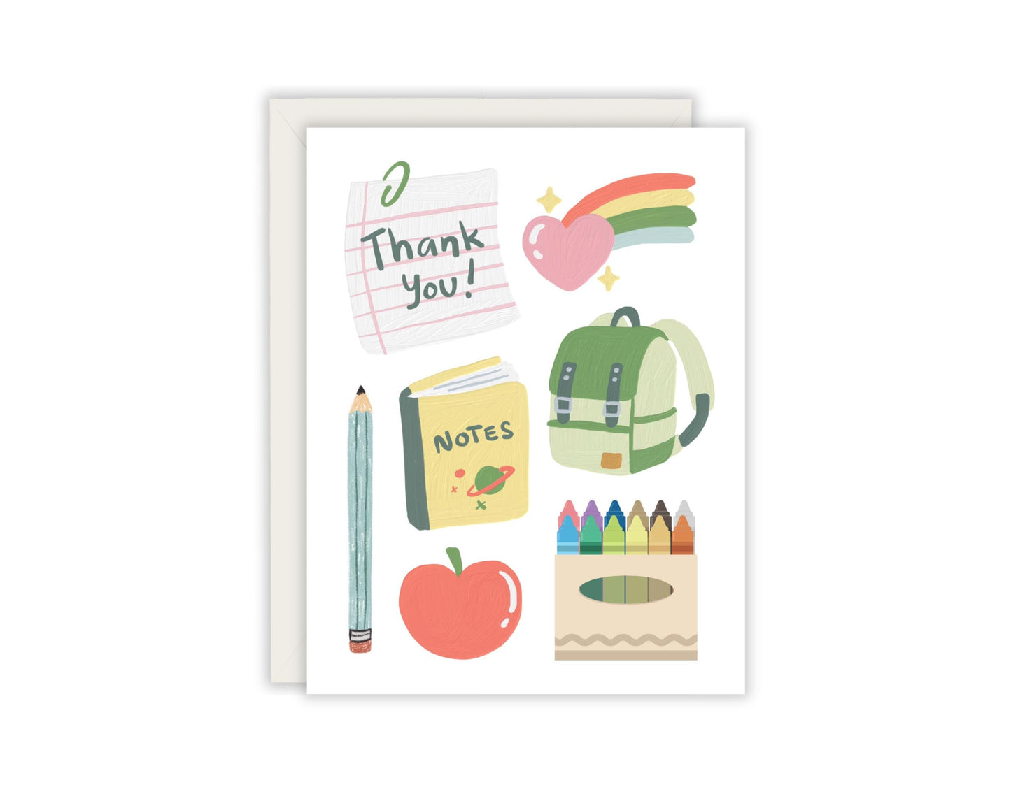 Thank You Teacher Appreciation Card - Card for Teacher's - End of School Card - Card from Student
