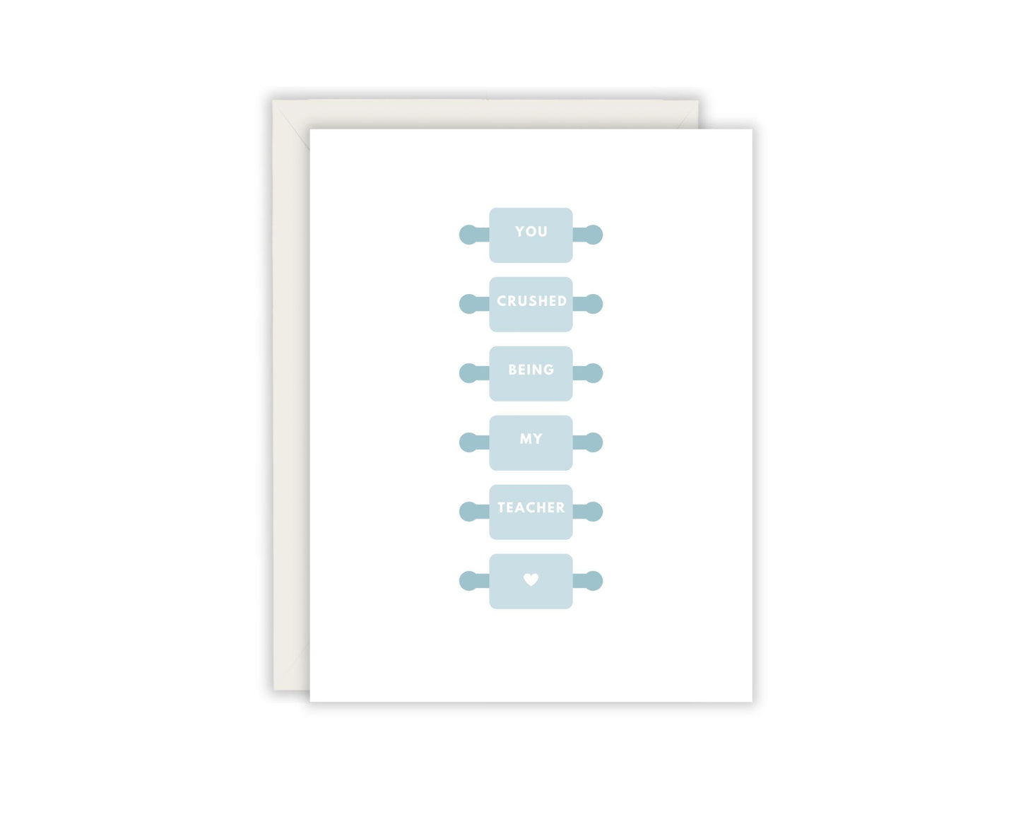 You Crushed Being My Teacher - Teacher Appreciation Card - Card for Anatomy Teacher's - End of School Card - Science Card - Spine Card
