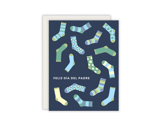 Feliz Dia Del Padre Tarjeta- Happy Father's Day Sock Greeting Card - Father's Day Greeting Card - Spanish Greeting Card