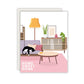 Cat Home Sweet Home Paint Card