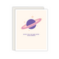 Estoy feliz de que estes en mi orbita tarjeta - Spanish Love Greeting Card