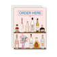 Order Here Bartender Card