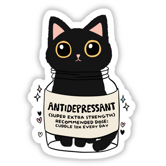 Antidepressant Cat Medication Sticker