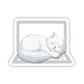 Cat on Laptop Sticker