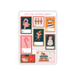 Dark Christmas Stamps Holiday Gift Tag Sticker Sheet