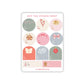 Festive Christmas Holiday Gift Tag Sticker Sheet