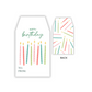 Birthday Candle Gift Tag Set of 10