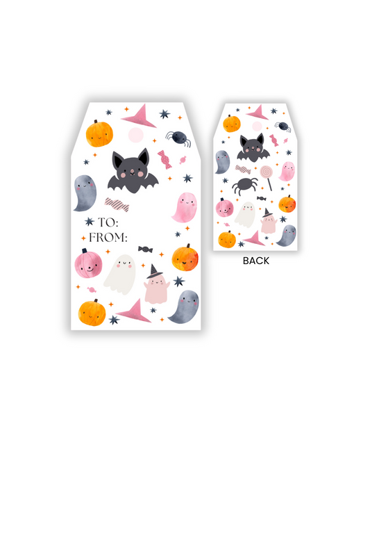 Pastel Halloween Boo Basket Tag | Happy Halloween Gift Tag | Spooky Season Tag | BOO Basket Gift Tag | Girl Halloween Set of 10 Double Sided