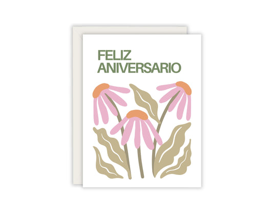 Feliz Aniversario - Happy Anniversary Card -  Spanish Greeting Card