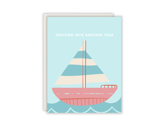 Cruising Into Another Year Birthday Card