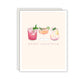 Yellow Merry Cocktails Greeting Card