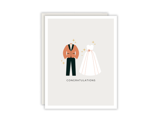 Bride and Groom Greeting Card