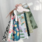 Blue & Orange Floral Key Fob I Floral Themed Wristlet I Trendy Keychain