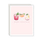 Pink Merry Cocktails Greeting Card