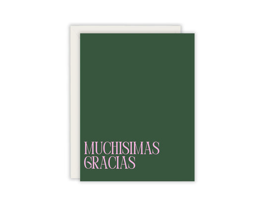 Muchisimas Gracias - Thank You So Much Card - Spanish Greeting Card