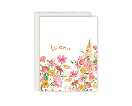 Te amo - I love you card - Spanish Greeting Card (Y)