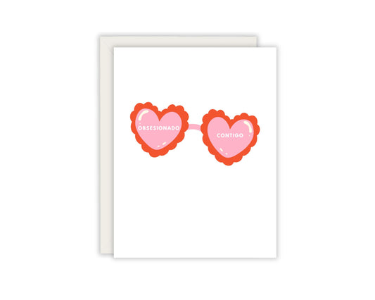Obsesionado Contigo Tarjeta- Obsessed with you card - Spanish Greeting Card