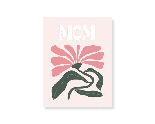 Pink Retro Happy Mothers Day Greeting Card
