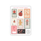Christmas Stamps Holiday Gift Tag Sticker Sheet