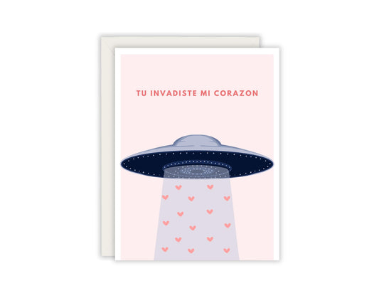 Tu Invadiste Mi Corazon - You invaded my heart Card - Spanish Greeting Card