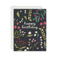 Floral Happy Birthday Card - Flower Birthday Card