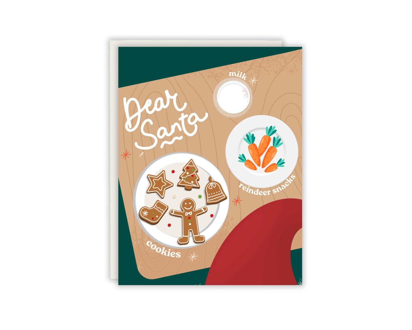 Dear Santa Cookie Tray Greeting Card