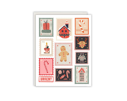 Christmas Postal Stamp Card