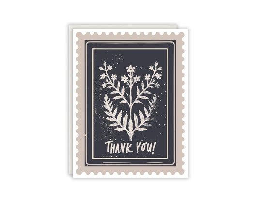 Postage Stamp Thank You Card