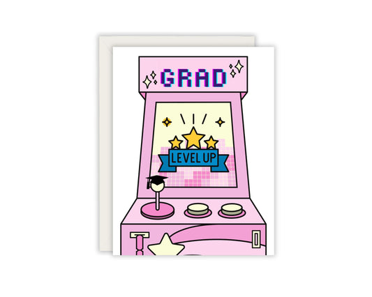 Girl Gamer Graduation Card Card - Graduation Card - Retro Gamer Graduation Card - Gamer 90s Retro Video Games Graduation - High School