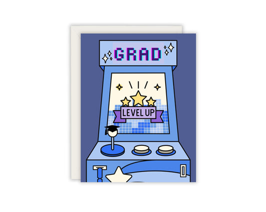 Boy Gamer Graduation Card Card - Graduation Card - Retro Gamer Graduation Card - Gamer 90s Retro Video Games Graduation - High School