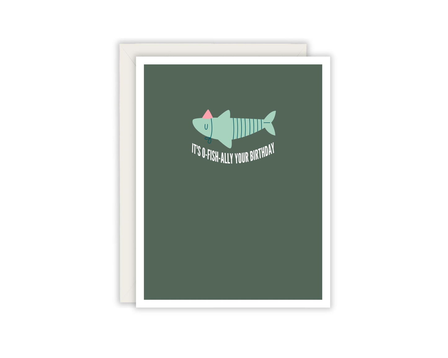 It's O-FISH-ALLY Your Birthday Card - Fishing Birthday Card - Birthday Card for Fisher - Funny Fishing Birthday Card - Fish Pun Card