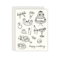 Minimalistic Happy Wedding Card - Wedding Day Card - Congratulations Card - Newly Weds - Mr and Mrs Card - Just Married - Simple Wedding