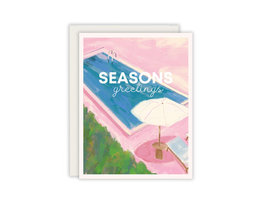 Season's Greetings Christmas Card - Warm Christmas Card - Christmas Vacation Card - Christmas From Warmer Weather Card - Holiday Card