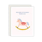 Welcome to the world little one - Rocking Horse Birthday Card - First Birthday Card - Newborn baby card