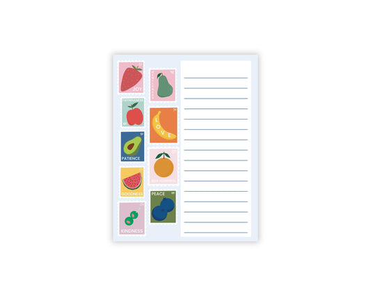 Fruit of the Spirit Notepad - Christian Stationery - Scripture Notepad - Tear off Notepad