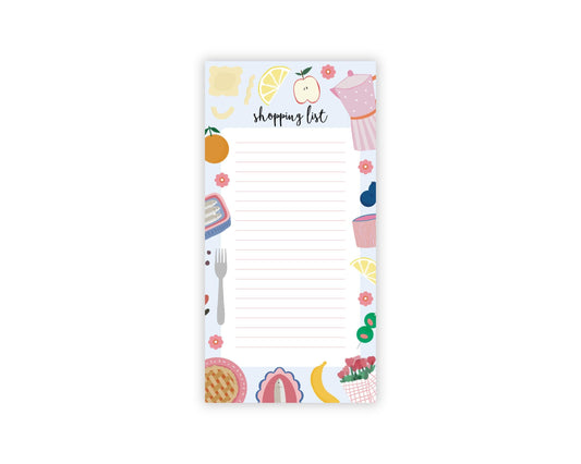 Long Food Grocery List Notepad - Cute Desk Stationery - Shopping List - Notepad for compra