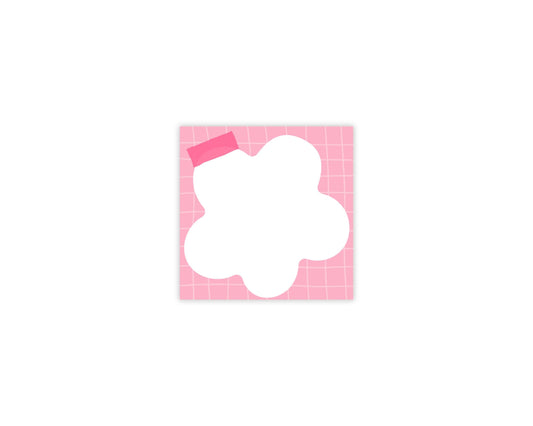Girly Floral Sticky Note Notepad