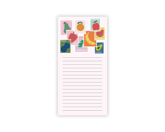 Fruit of the Spirit Notepad - Christian Stationery - Scripture Notepad - Tear off Notepad - 4.25" x 8.5"