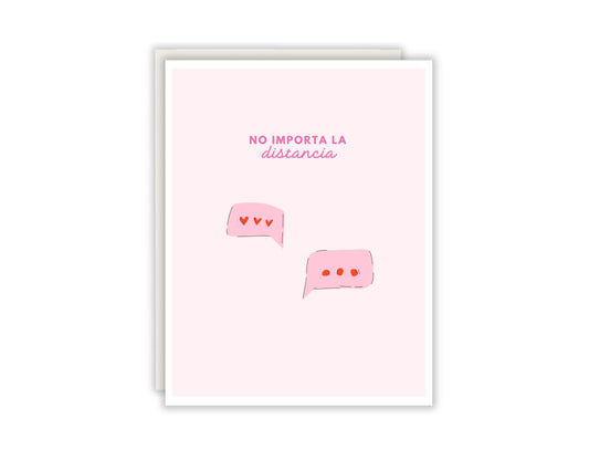 No importa la distancia - Tarjeta de larga distancia - Family Greeting Card - Tarjeta de familia - Cards for Latinos - Espanol - Spanish
